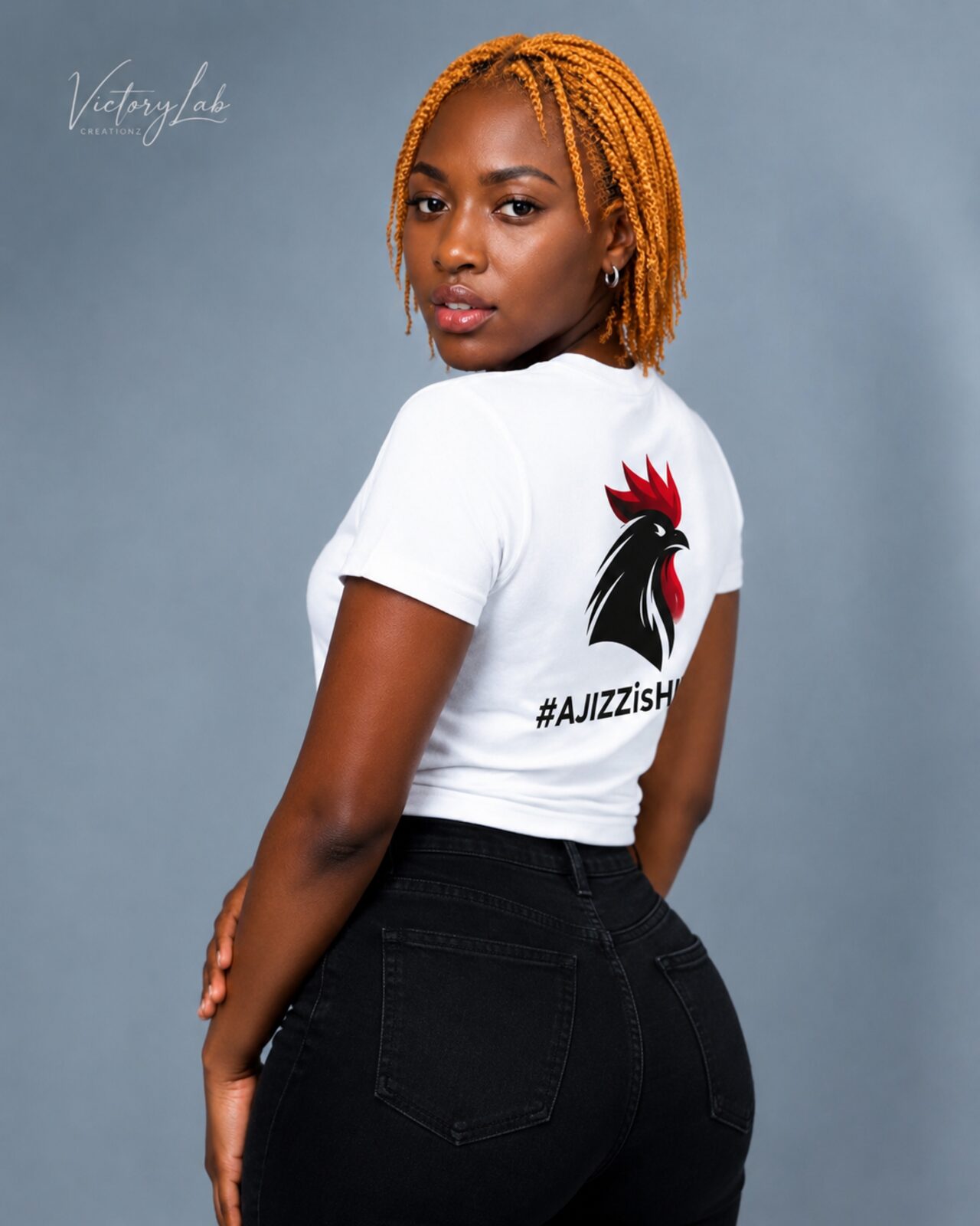 Rooster Back Tee — White